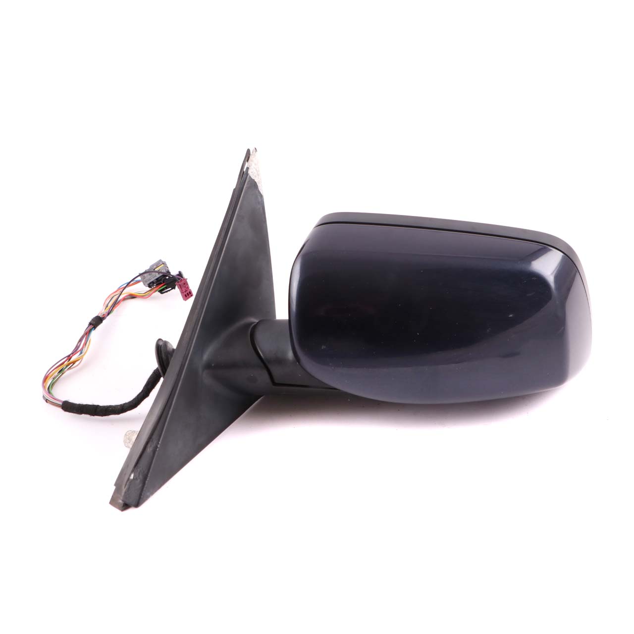 BMW 5 Series E60 E61 Auto Dip Left Wing Mirror N/S Obsidian Black Metallic 197