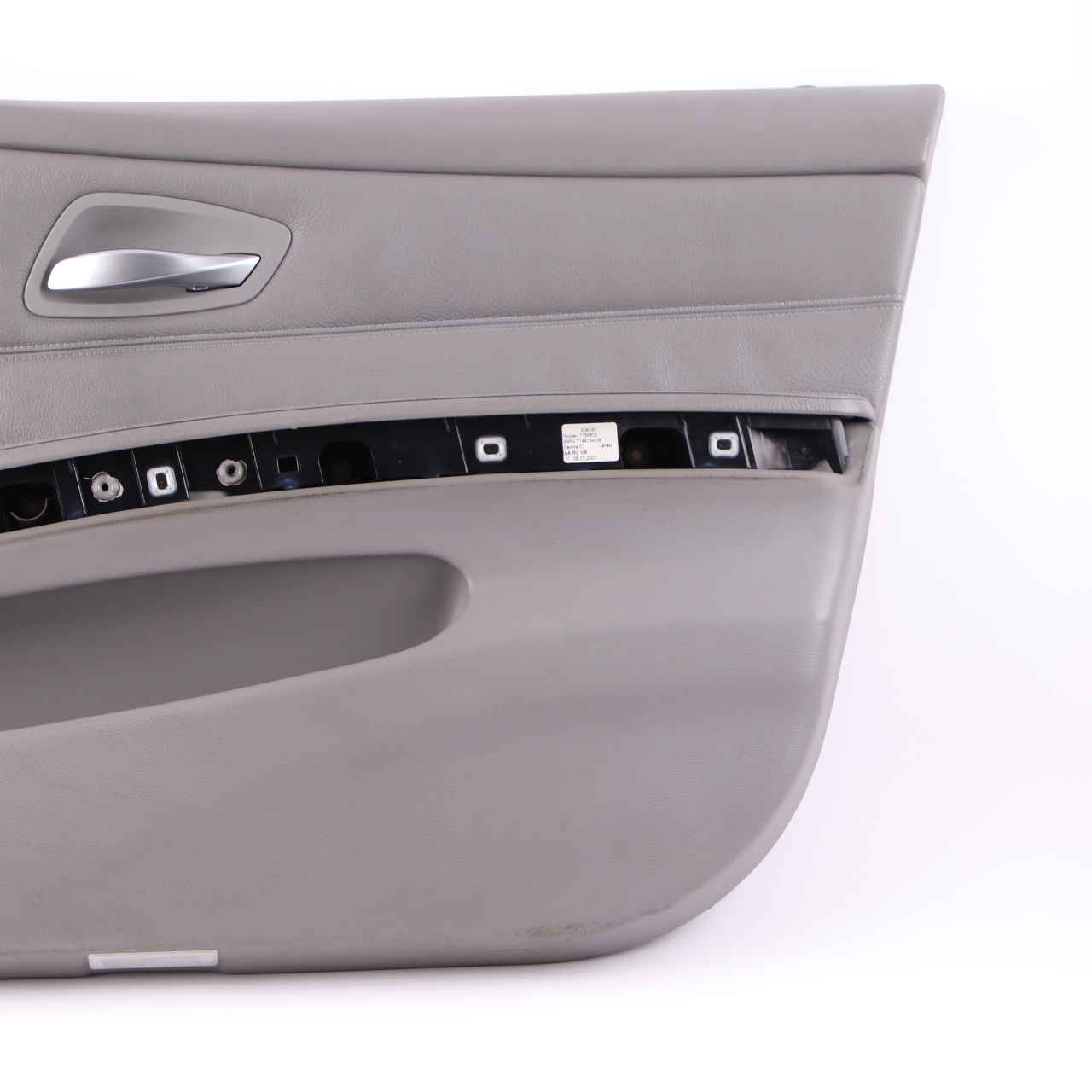 BMW 3 Series E90 E91 1 Grey Leather Front Right O/S Door Card Trim Panel