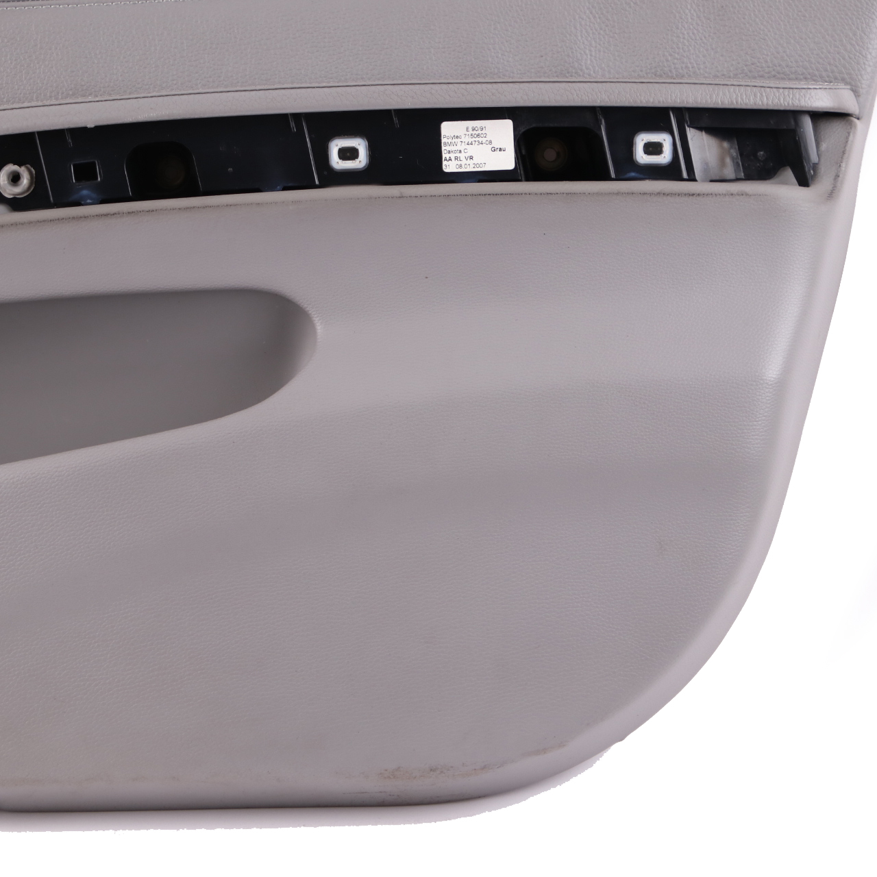 BMW 3 Series E90 E91 1 Grey Leather Front Right O/S Door Card Trim Panel