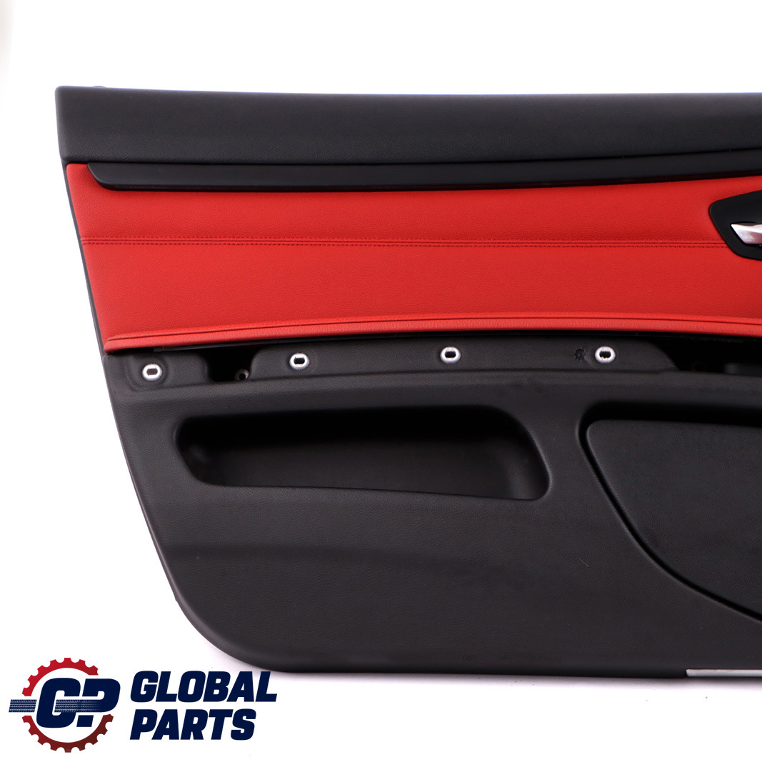 BMW E92 E93 Front Left N/S Door Card Cover Trim Panel Lining Red Leather