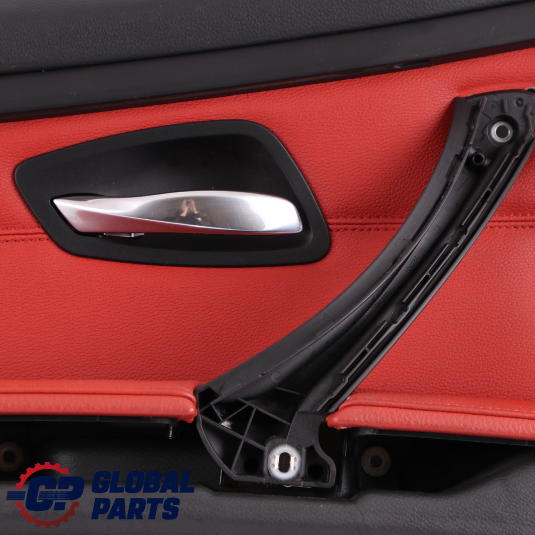 BMW E92 E93 Front Left N/S Door Card Cover Trim Panel Lining Red Leather