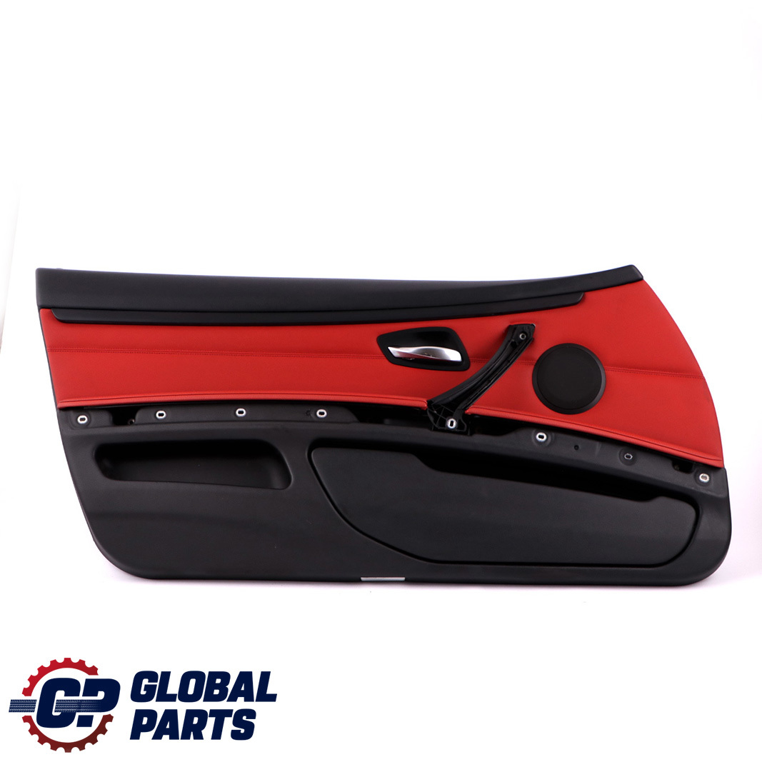 BMW E92 E93 Front Left N/S Door Card Cover Trim Panel Lining Red Leather