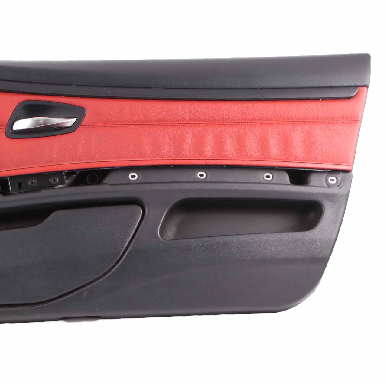 BMW E92 E93 Door Card Front Right O/S Cover Trim Panel Lining Red Leather