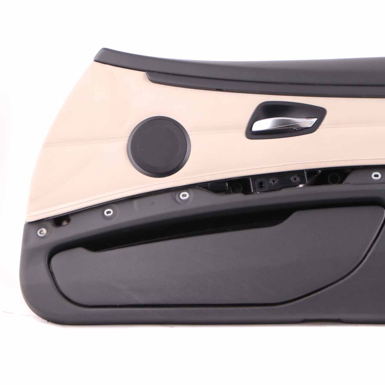 Door Card BMW E92 E93 LCI Front Right O/S Lining Trim Panel Leather Oyster