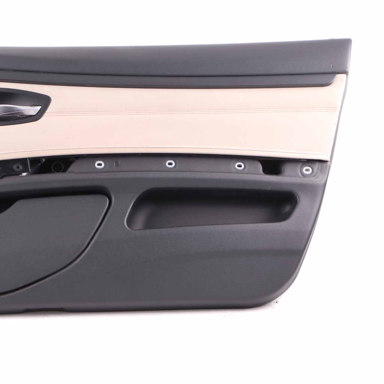 Door Card BMW E92 E93 LCI Front Right O/S Lining Trim Panel Leather Oyster