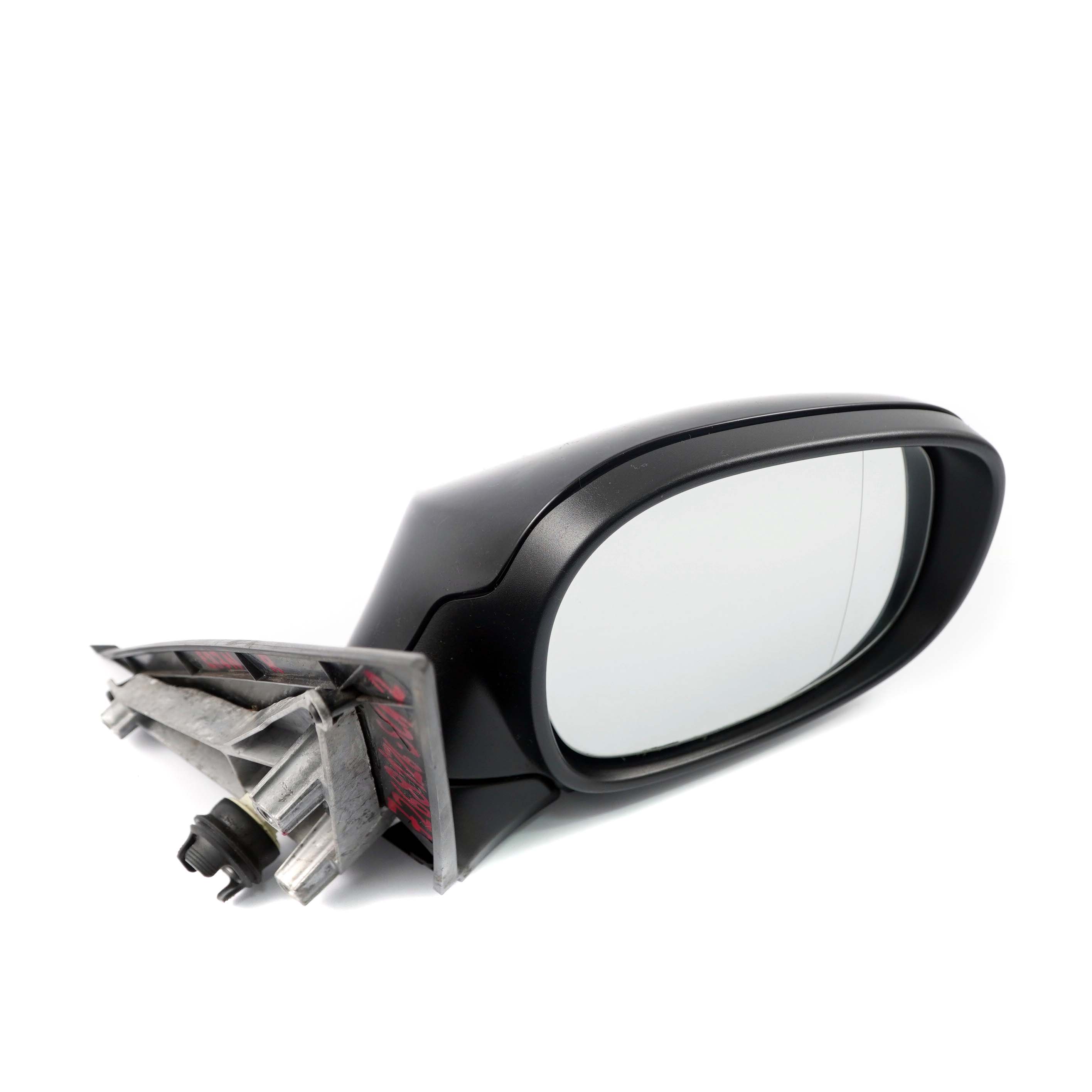 BMW 1 Series 2 E87 LCI Outside Right Heated Wing Mirror O/S Schwarz 2 Black 668