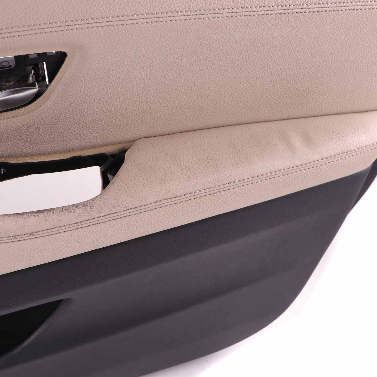 BMW F10 F11 Front Right O/S Door Card Lining Panel Leather Oyster