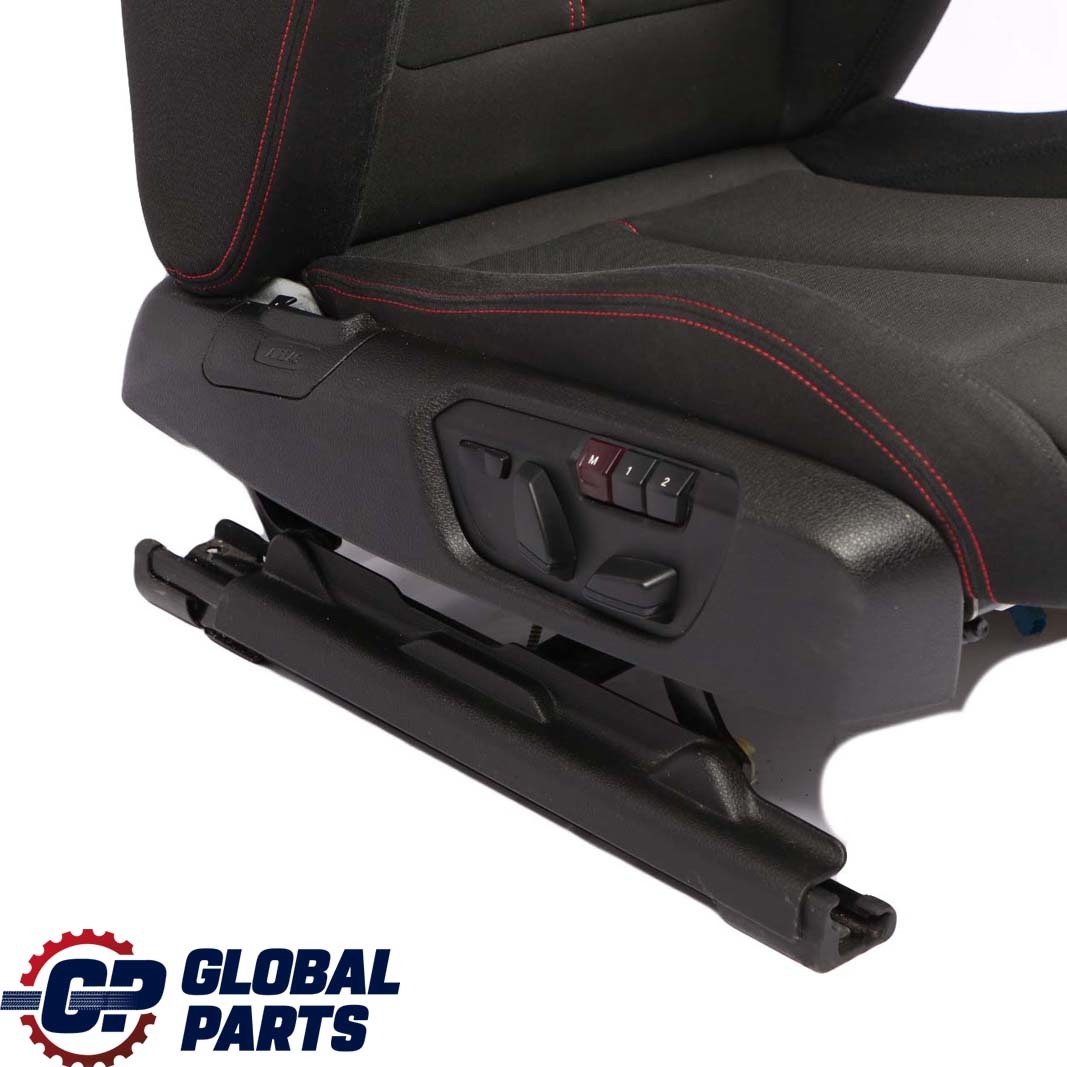 BMW F20 F30 Heated Memory Front Right Sport Seat O/S Fabric Anthracite Red