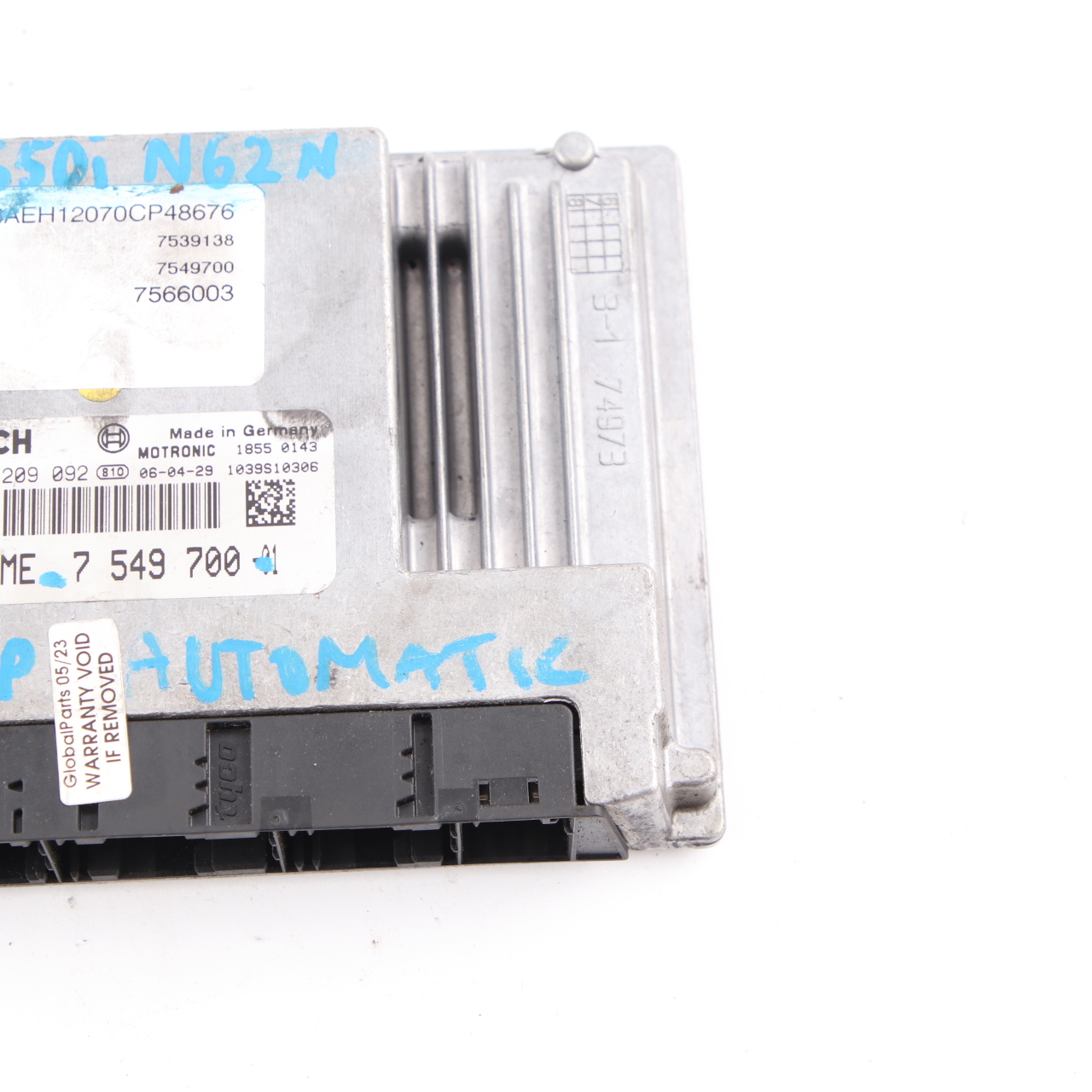 BMW E63 650i N62N 367HP ECU Control Unit Module DME 7549700 Automatic