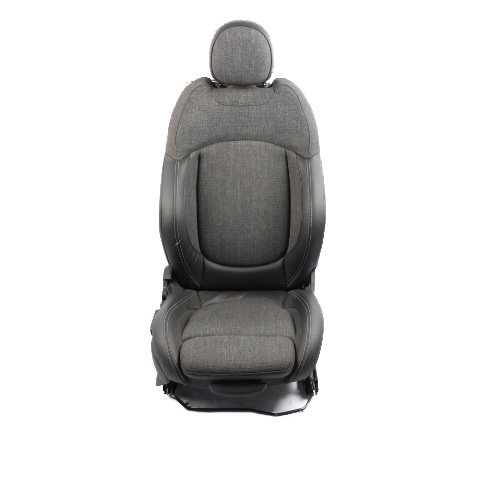 Front Seat Mini Cooper One F56 Sport Cloth Leather Right O/S Pearl Black Carbon