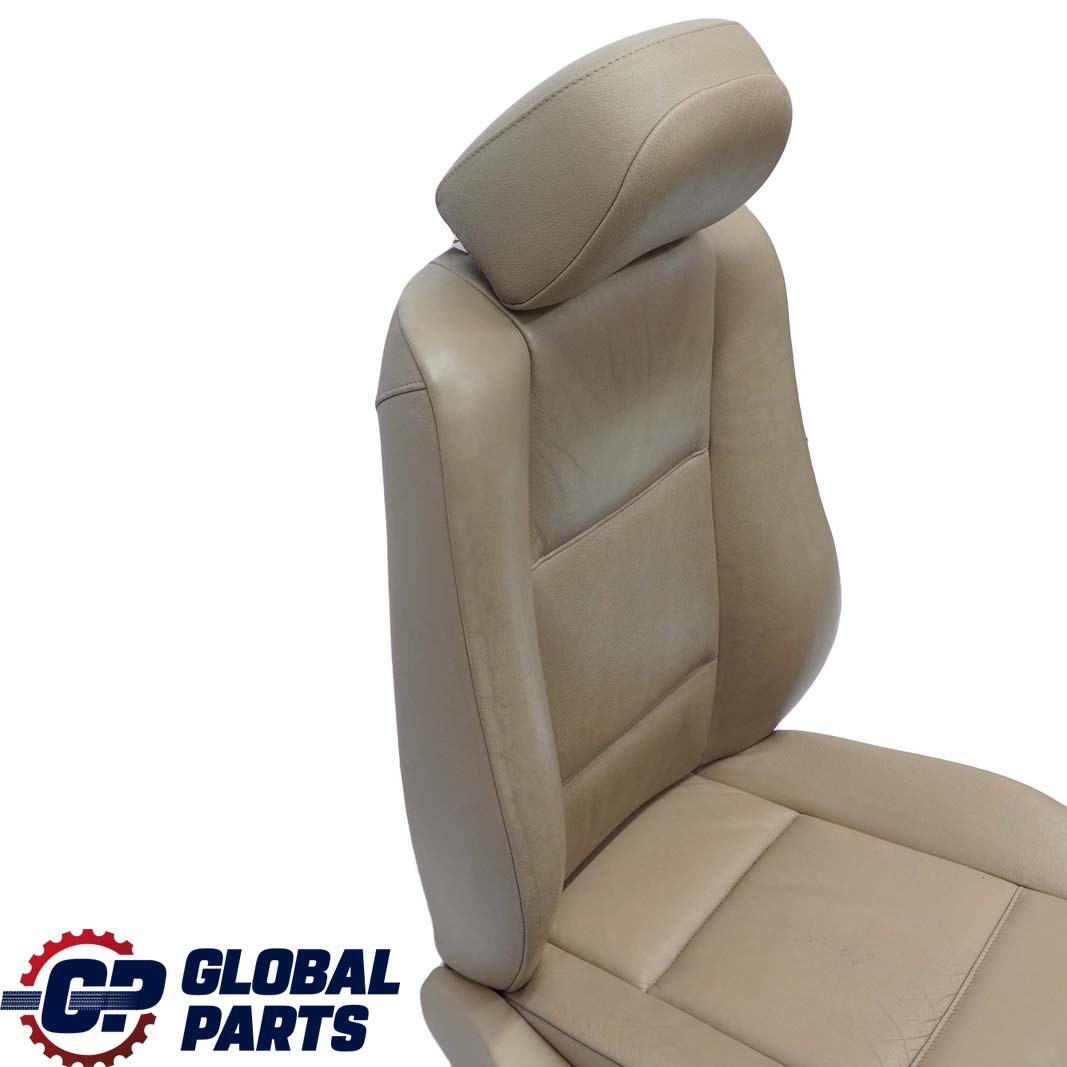 BMW E46 Saloon Touring Front Right O/S Beige Leather Seat Driver Side Memory