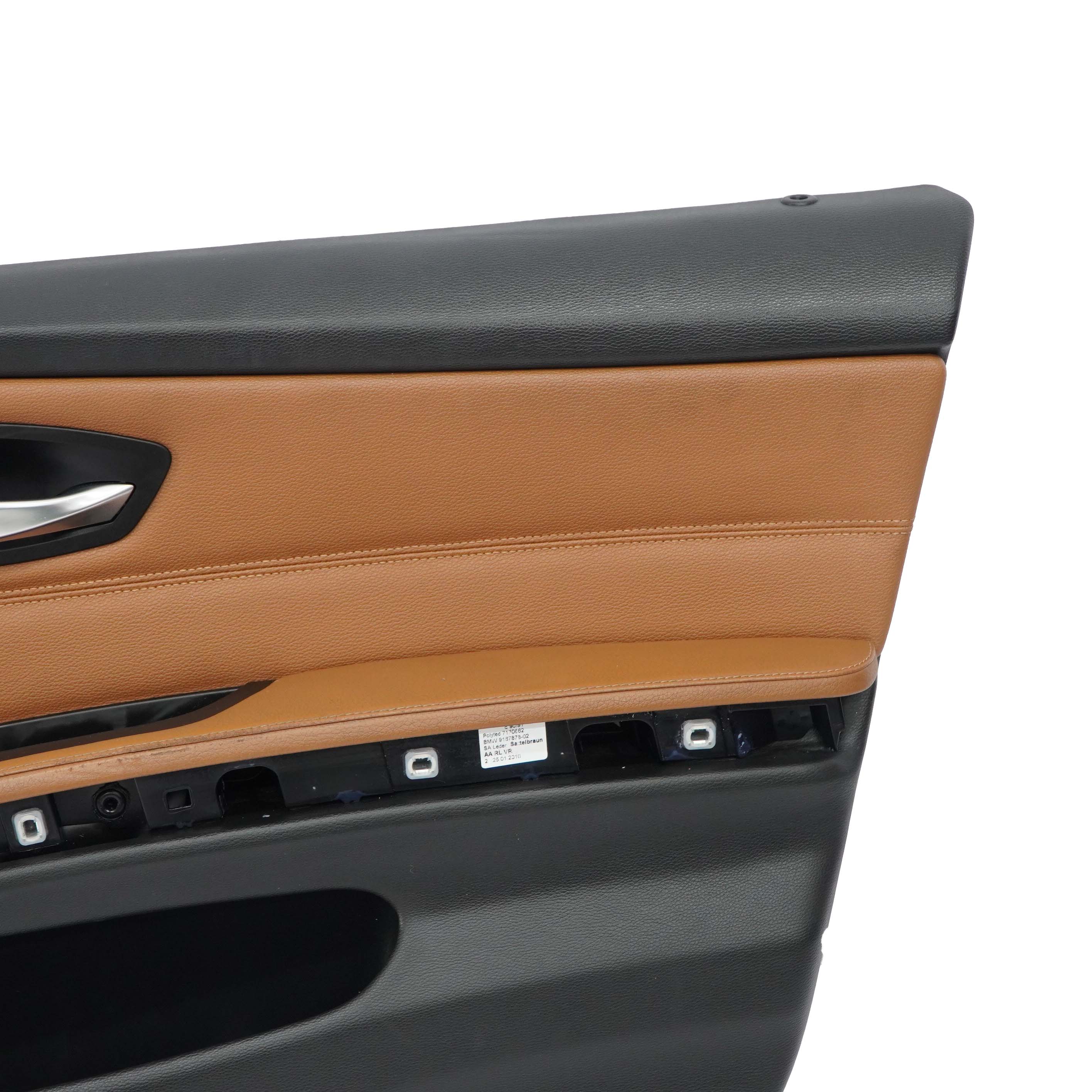 BMW 3 Series E90 LCI Front Right O/S Door Card Panel Leather Dakota Saddle Brown