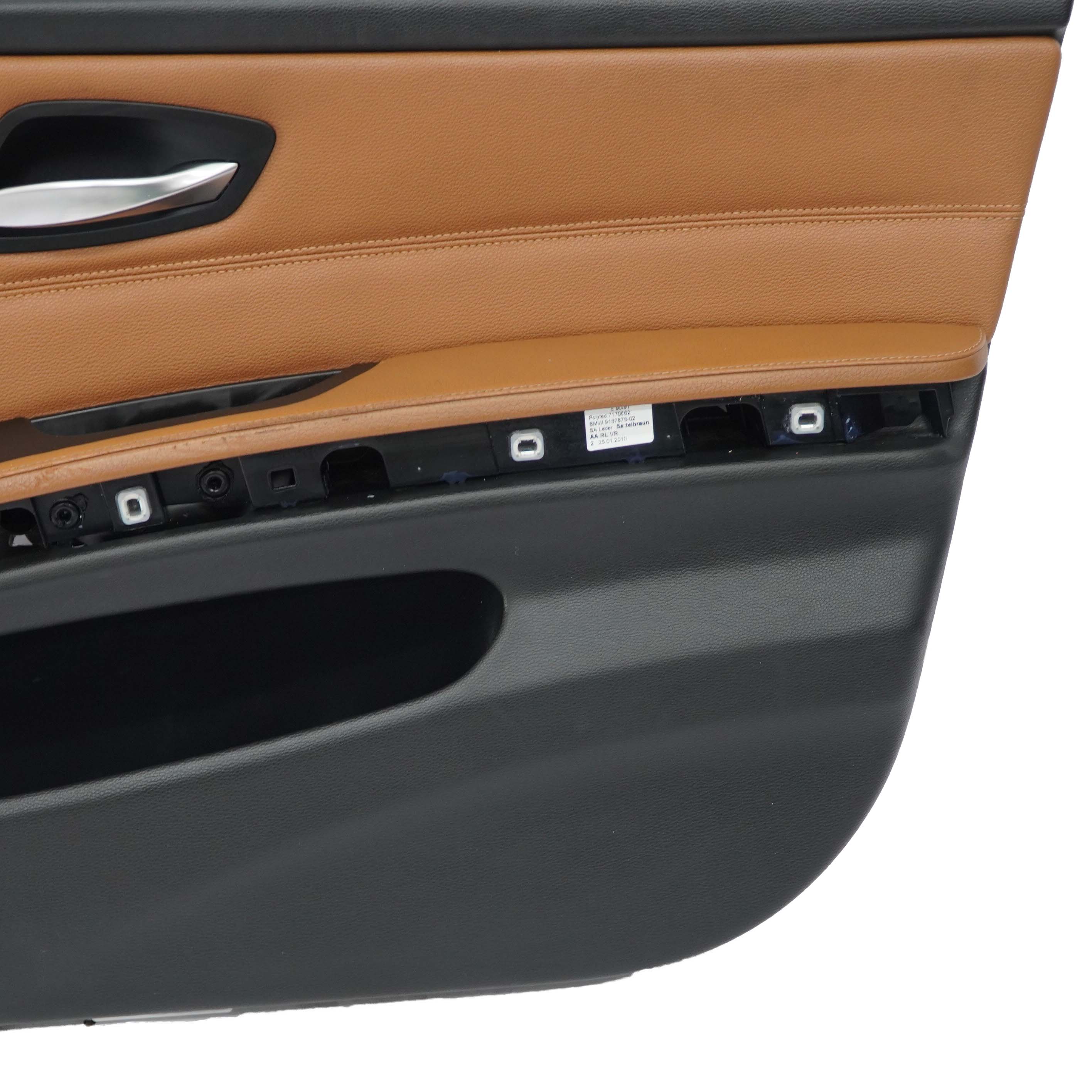 BMW 3 Series E90 LCI Front Right O/S Door Card Panel Leather Dakota Saddle Brown