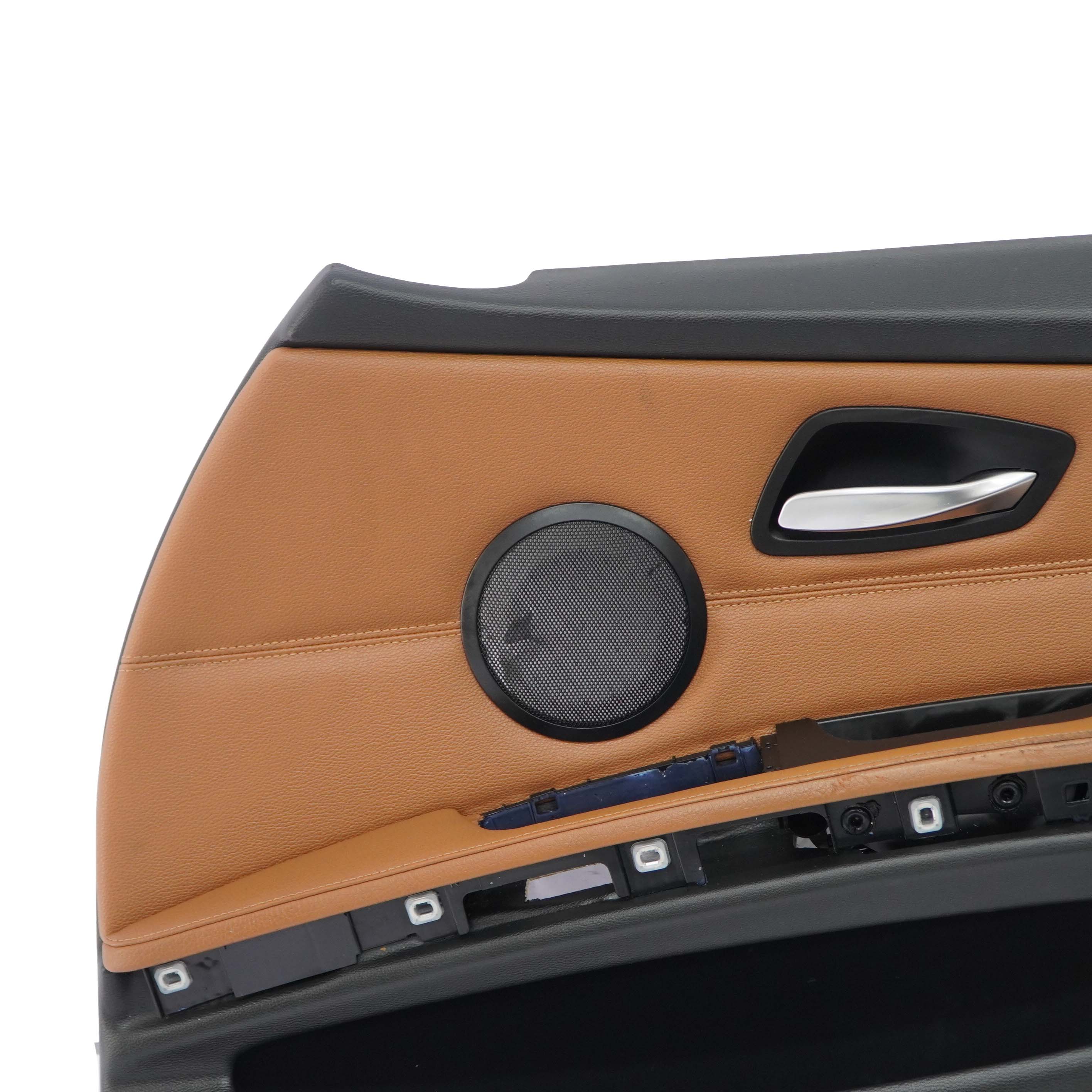 BMW 3 Series E90 LCI Front Right O/S Door Card Panel Leather Dakota Saddle Brown