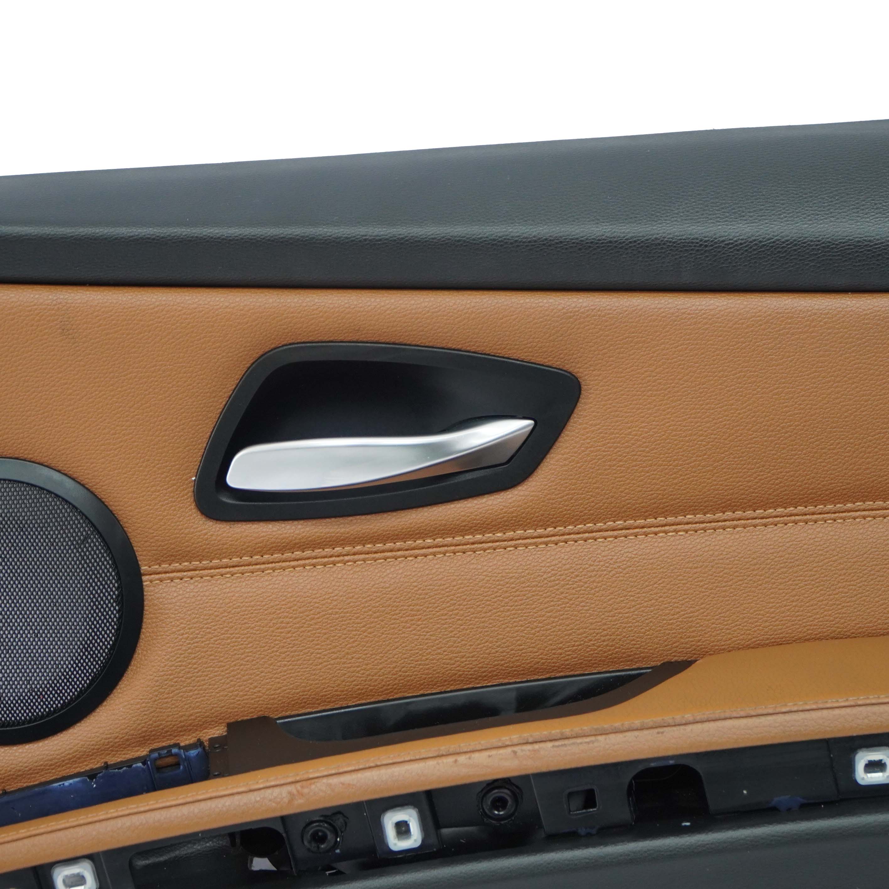 BMW 3 Series E90 LCI Front Right O/S Door Card Panel Leather Dakota Saddle Brown