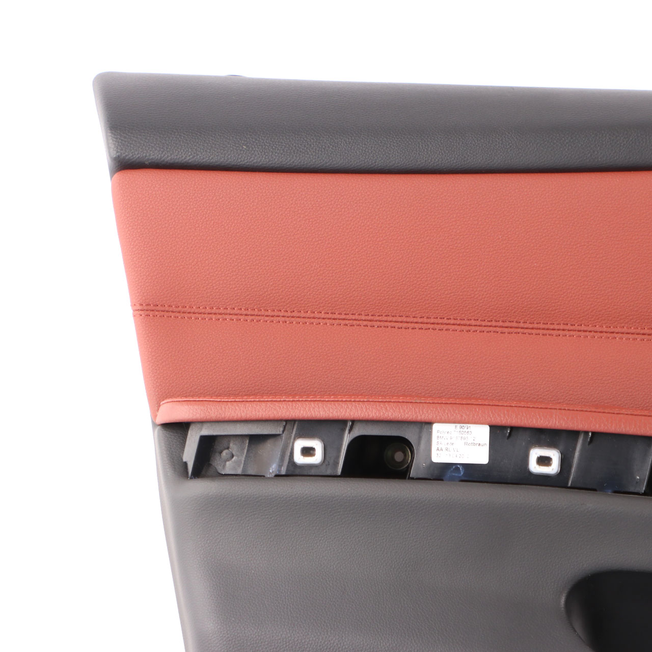 BMW E90 E91 LCI Door Card Front Left N/S Trim Panel Leather Dakota Red Brown