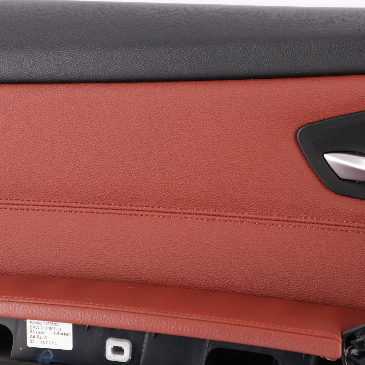 BMW E90 E91 LCI Door Card Front Left N/S Trim Panel Leather Dakota Red Brown