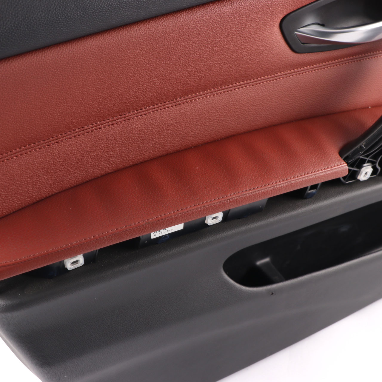 BMW E90 E91 LCI Door Card Front Left N/S Trim Panel Leather Dakota Red Brown