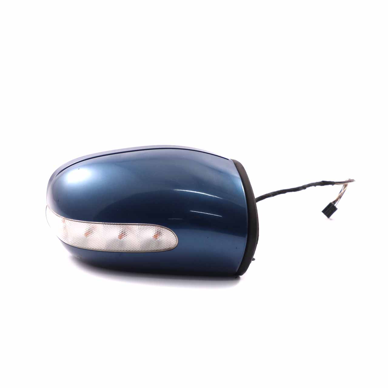 Mercedes W203 Wing Mirror Power Fold Door Right O/S Outside Jaspisblau Blue 345