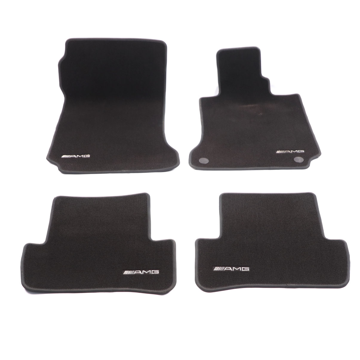 Mercedes W204 Floor Mats Set AMG Interior Front Rear Cover Black A2046804148