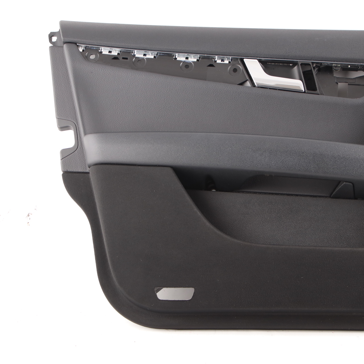 Mercedes-Benz C-Class W204 Front Left N/S Door Card Trim Panel Black Leather