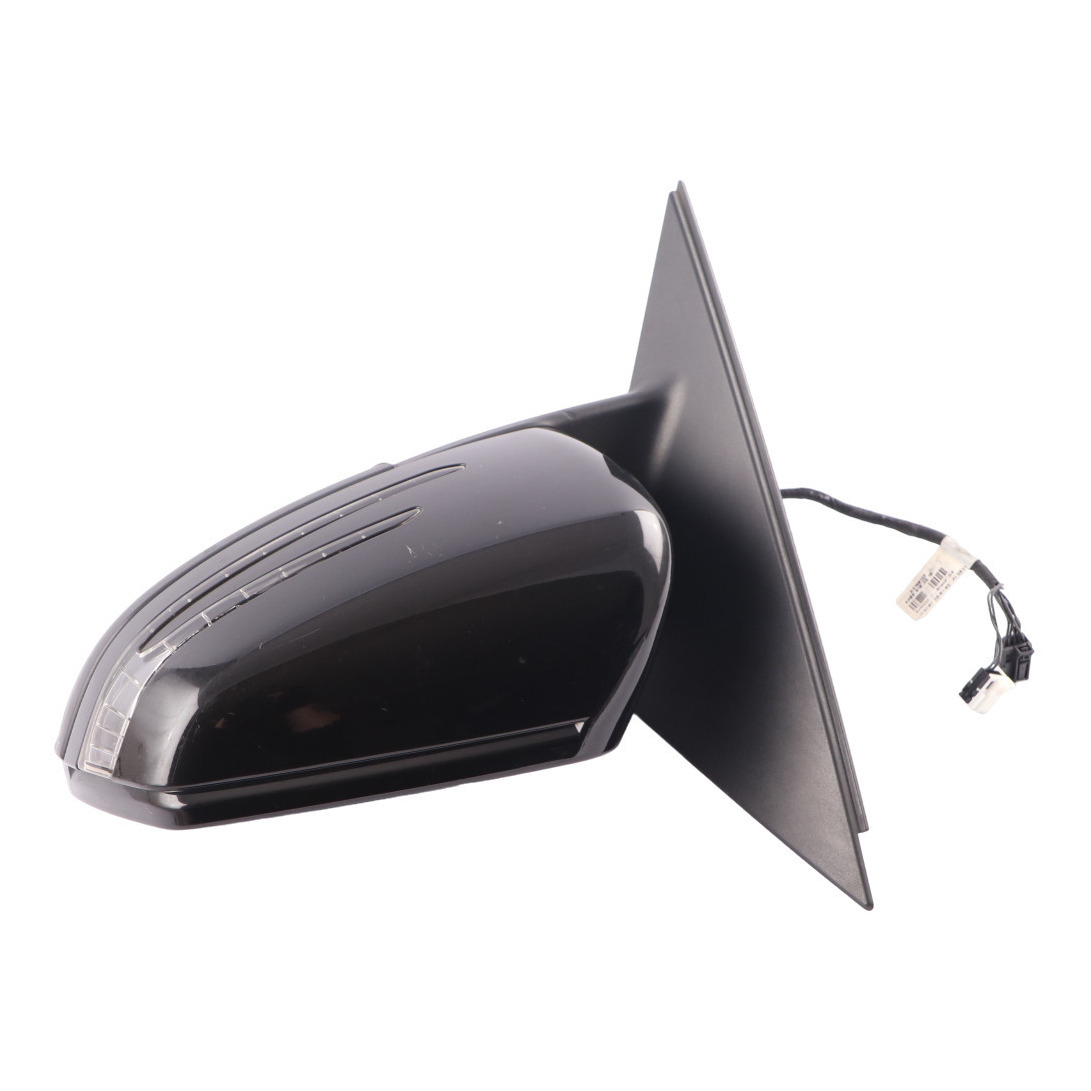 Mercedes W204 Wing Mirror Power Fold Auto Dip Door Left N/S Obsidian Black - 197