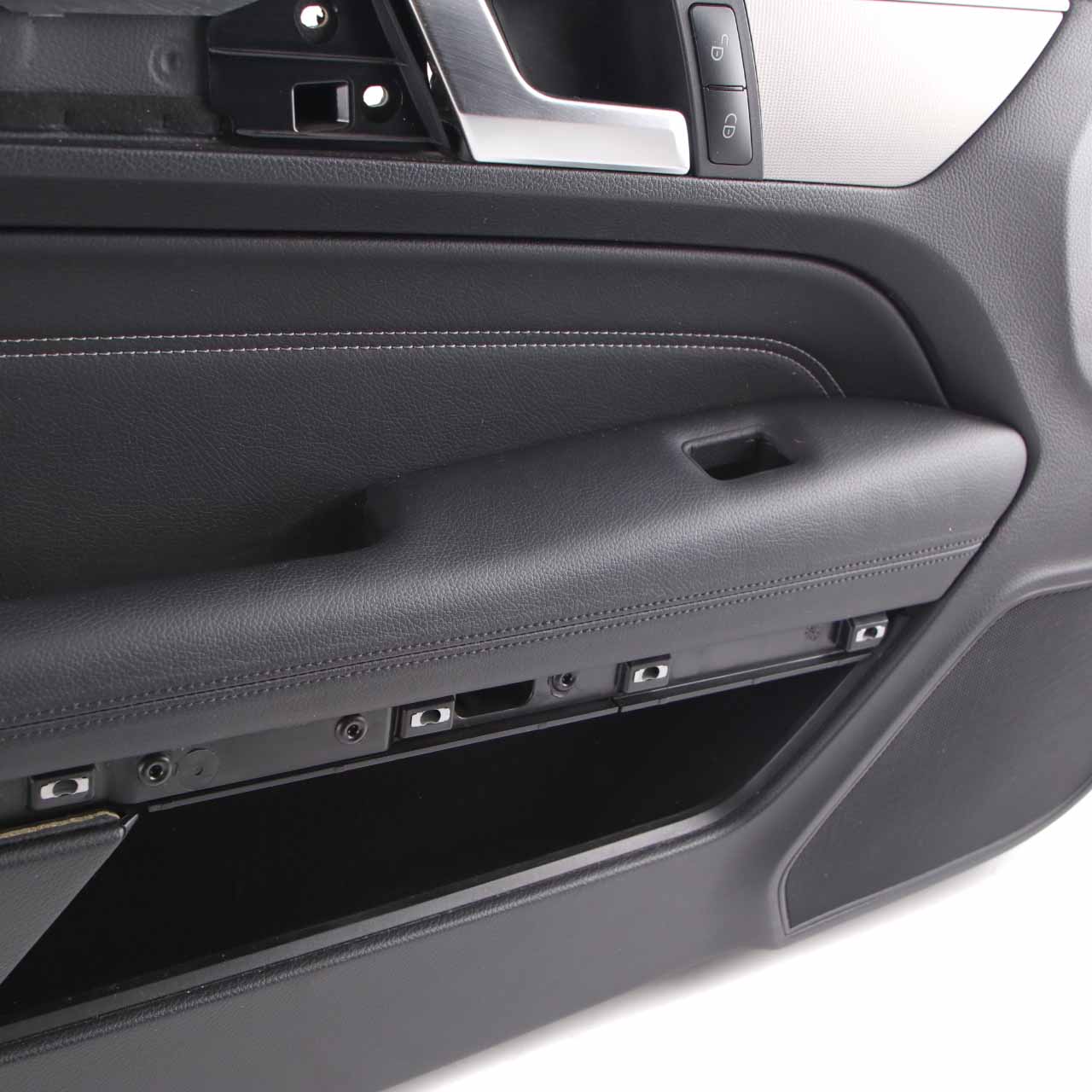 Mercedes C207 Coupe Door Card Front Left N/S Black Leather Trim Panel