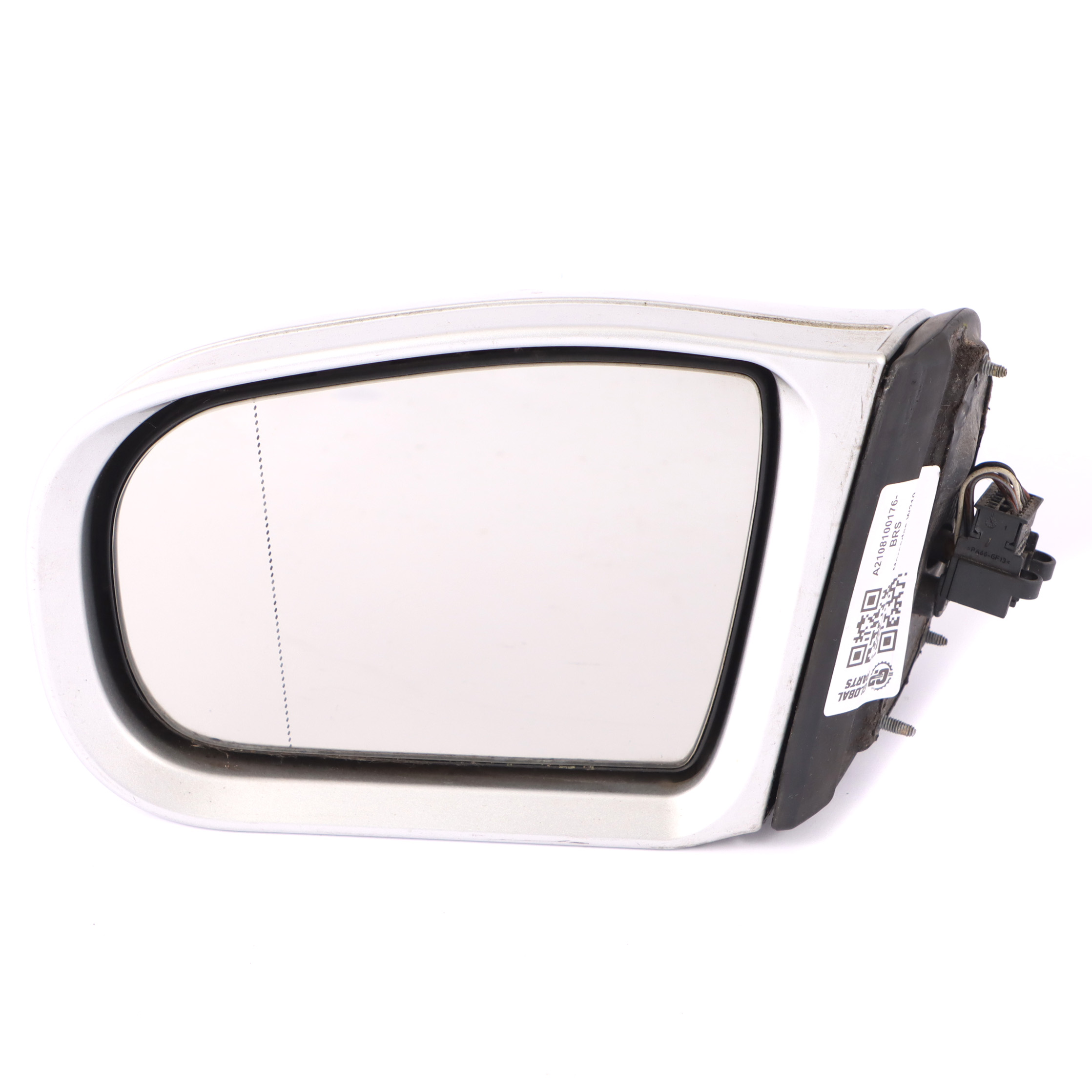 Mercedes W210 Wing Mirror Door Left N/S Outside Brilliant Silver - 9744