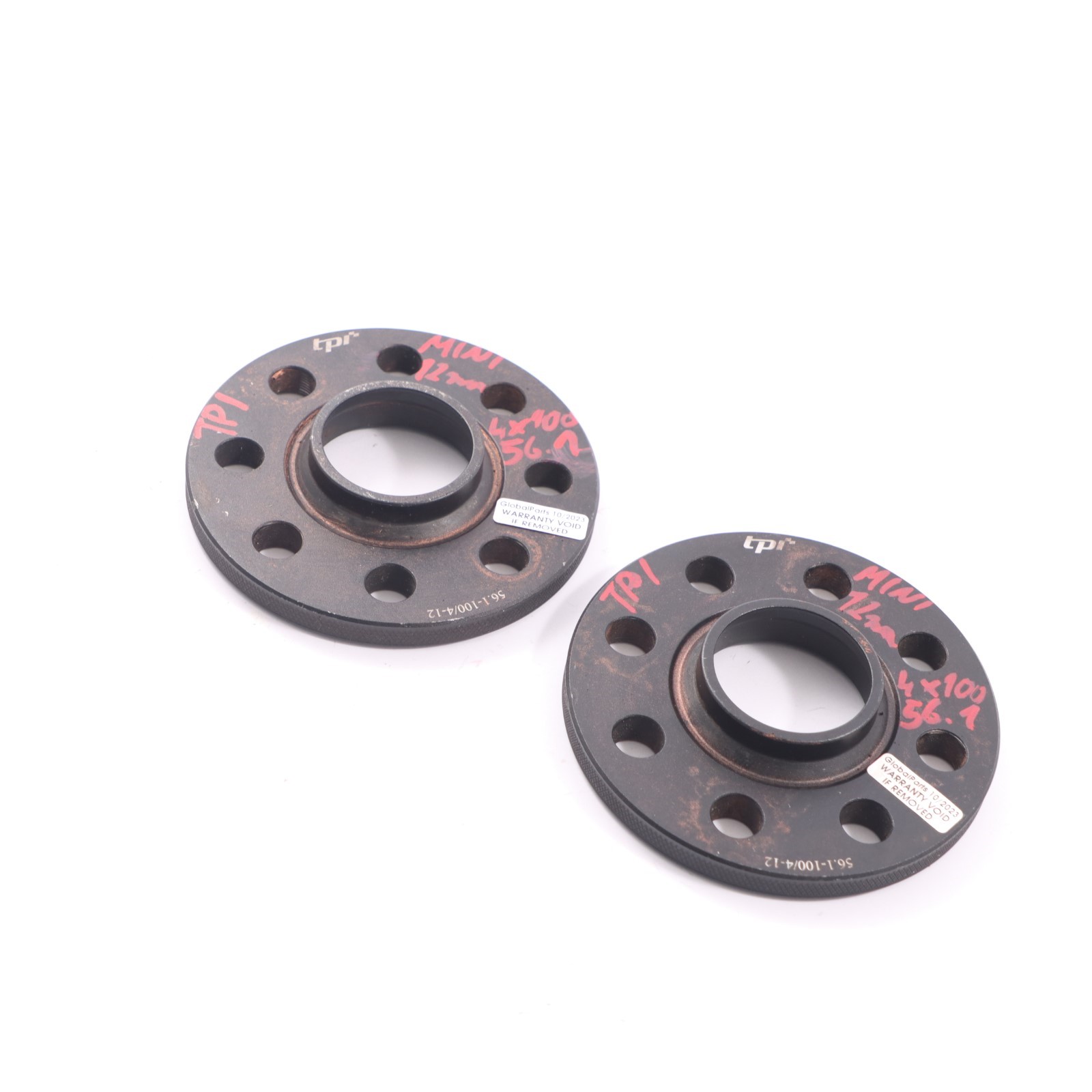 TPI Alloy Wheel Spacers Hubcentric Shims Mini 4x100 56.1mm 12mm