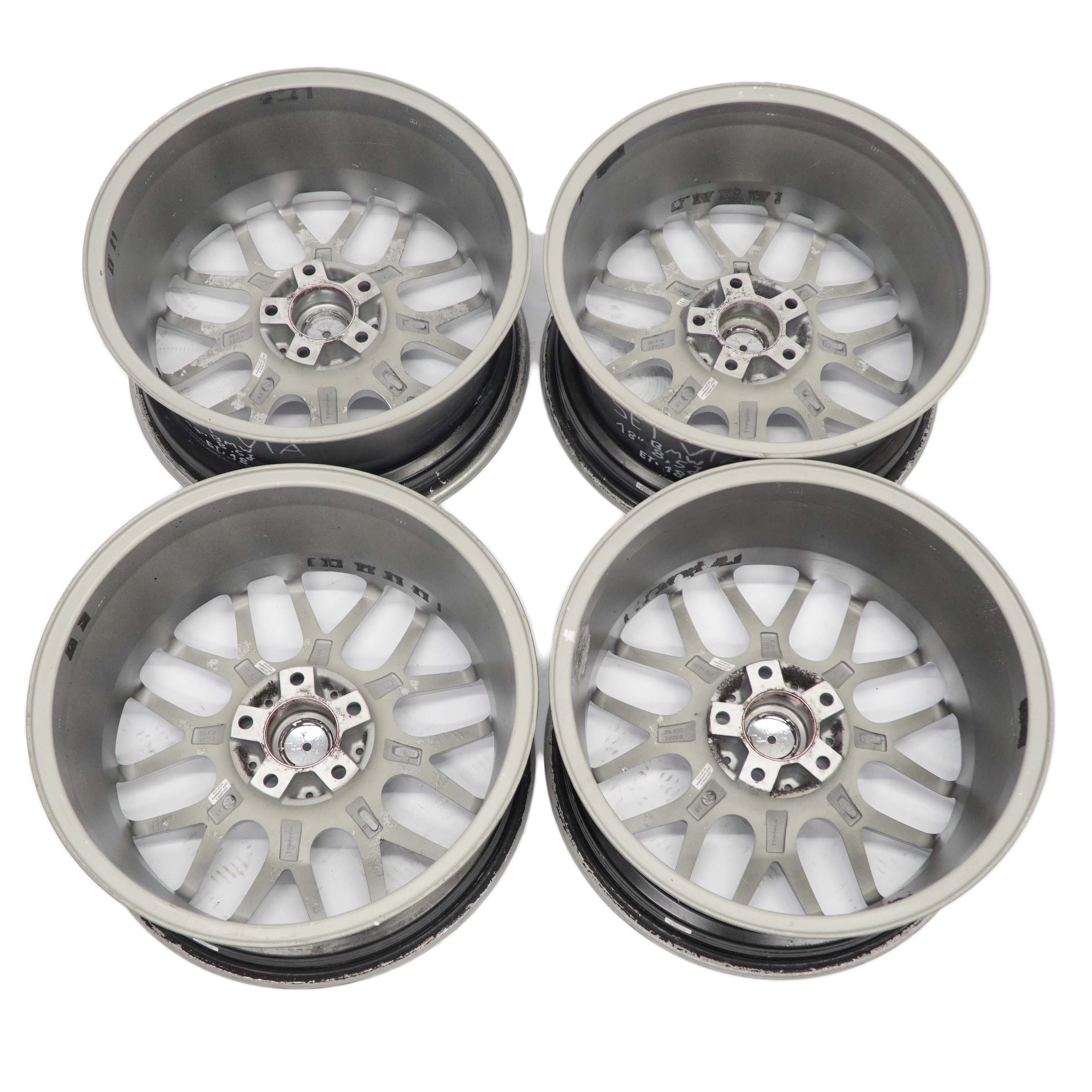 BMW E60 E61 Silver Complete Set 4x Wheel Alloy Rim 18" 8,5J ET:18 VIA