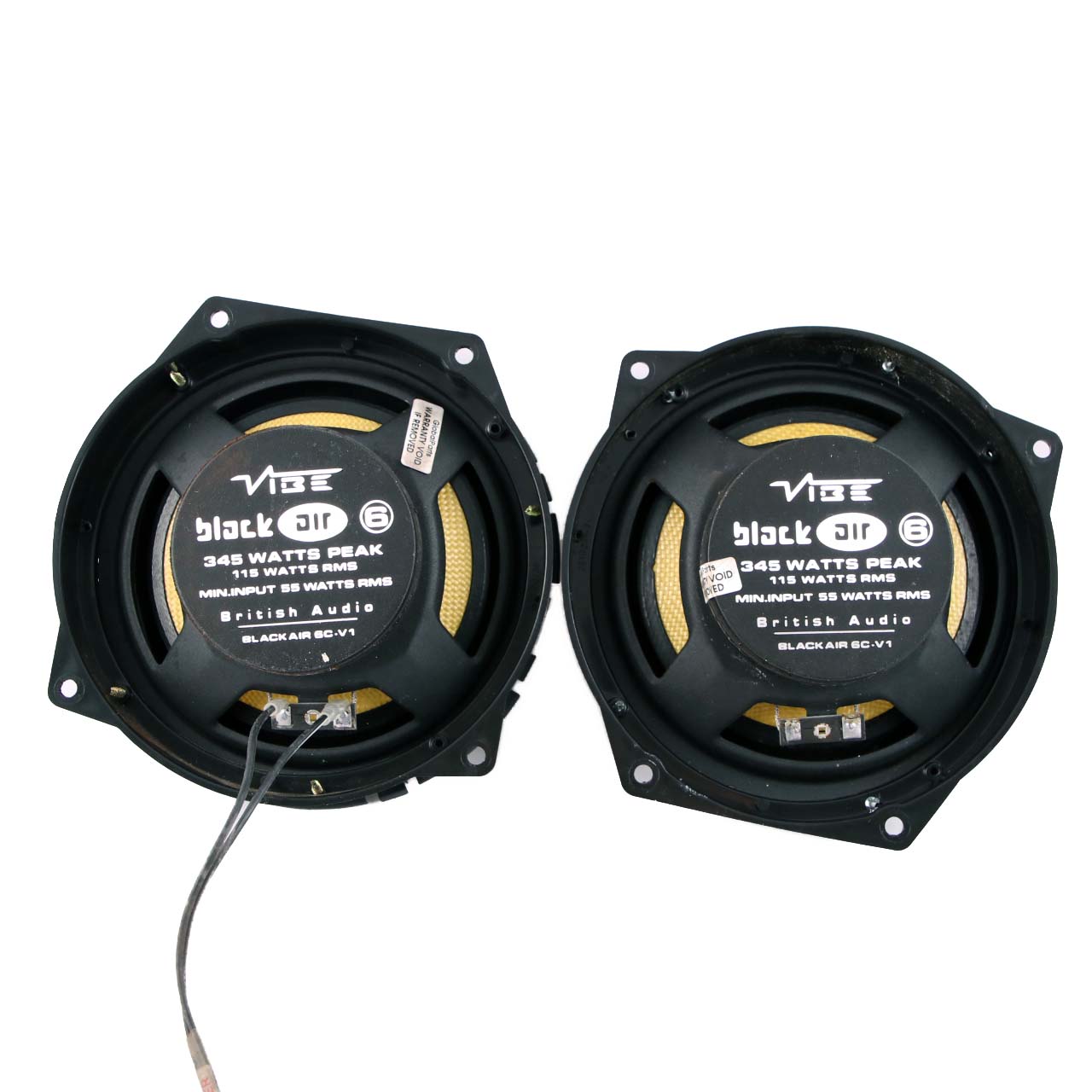 Genuine Vibe Black Air 6C-V1 Car Audio Component Speaker Tweeter Set 345W